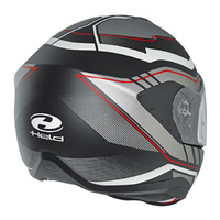 Held H-R2 Ride Helmet with Dark Tint & Clear Visor Black-Red - 59