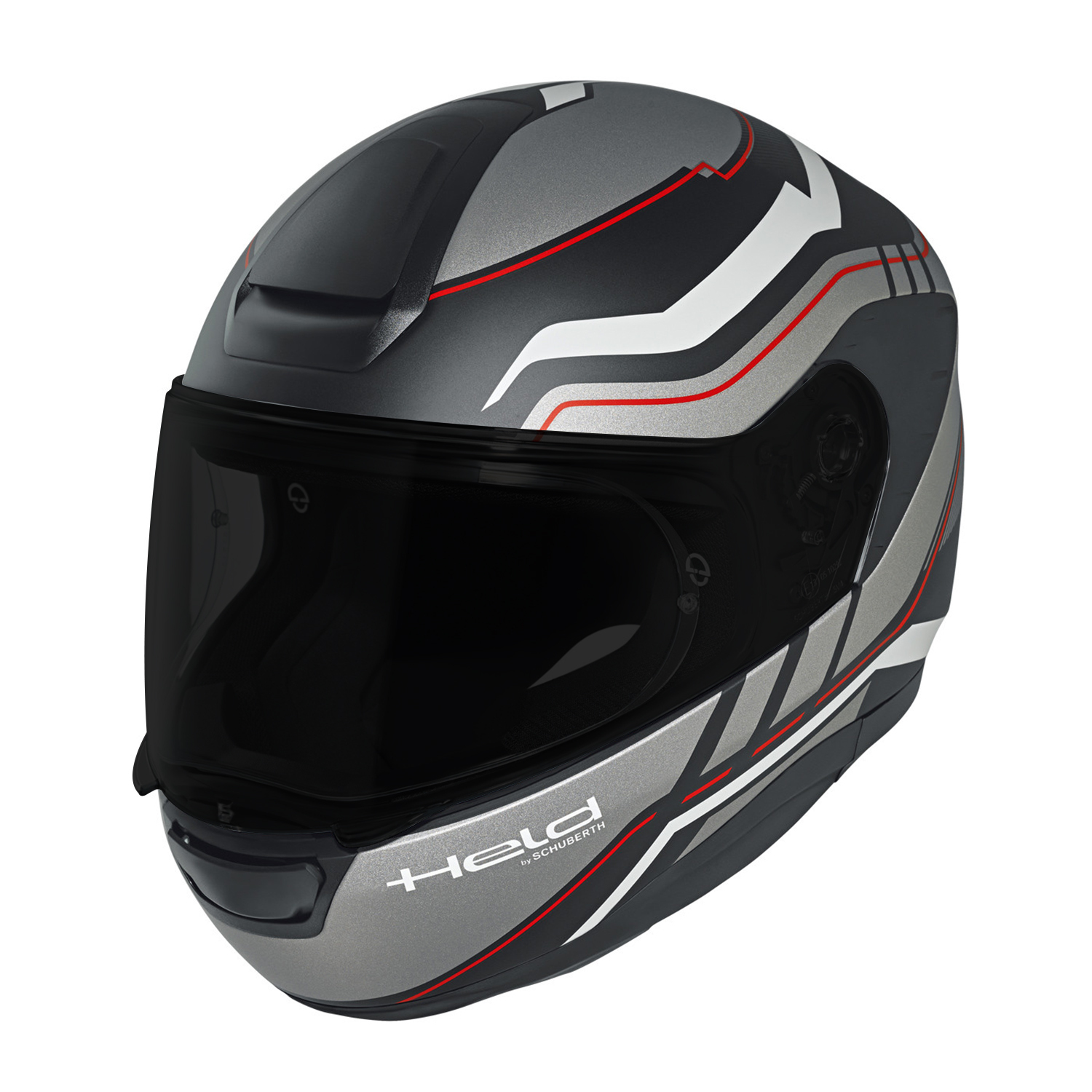 Held H-R2 Ride Helmet with Dark Tint Visor Black-Red - 59