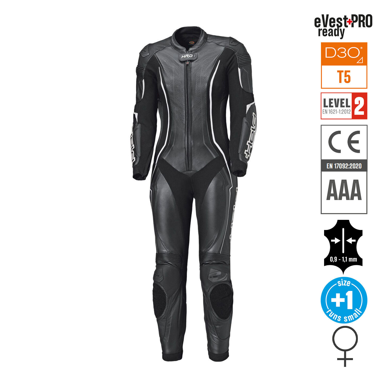 Held Ayana 3 Womens Race Suit  Black-White - Available in Various Sizes