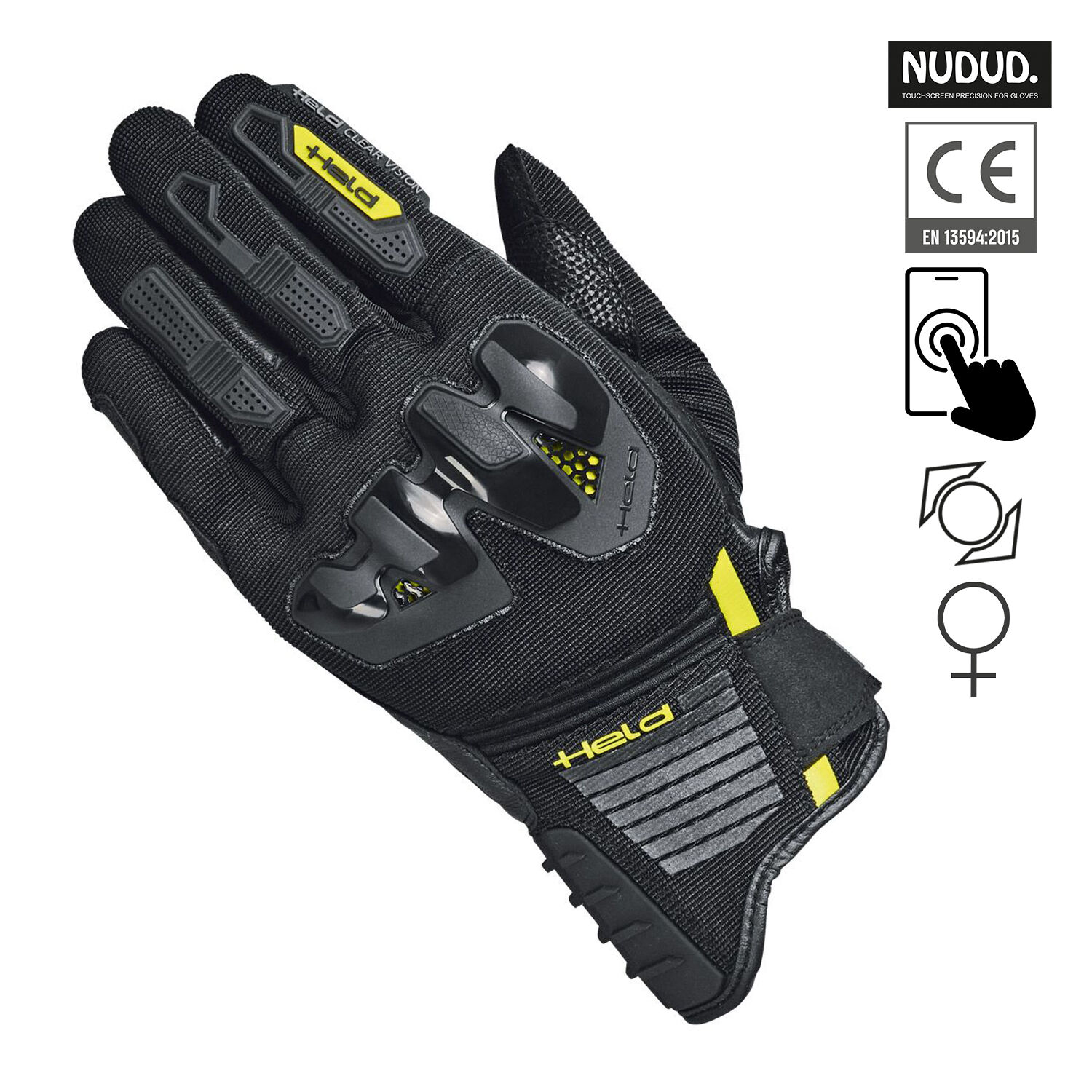 Held Sambia 2 Womens Gloves Black - Available in Various Sizes