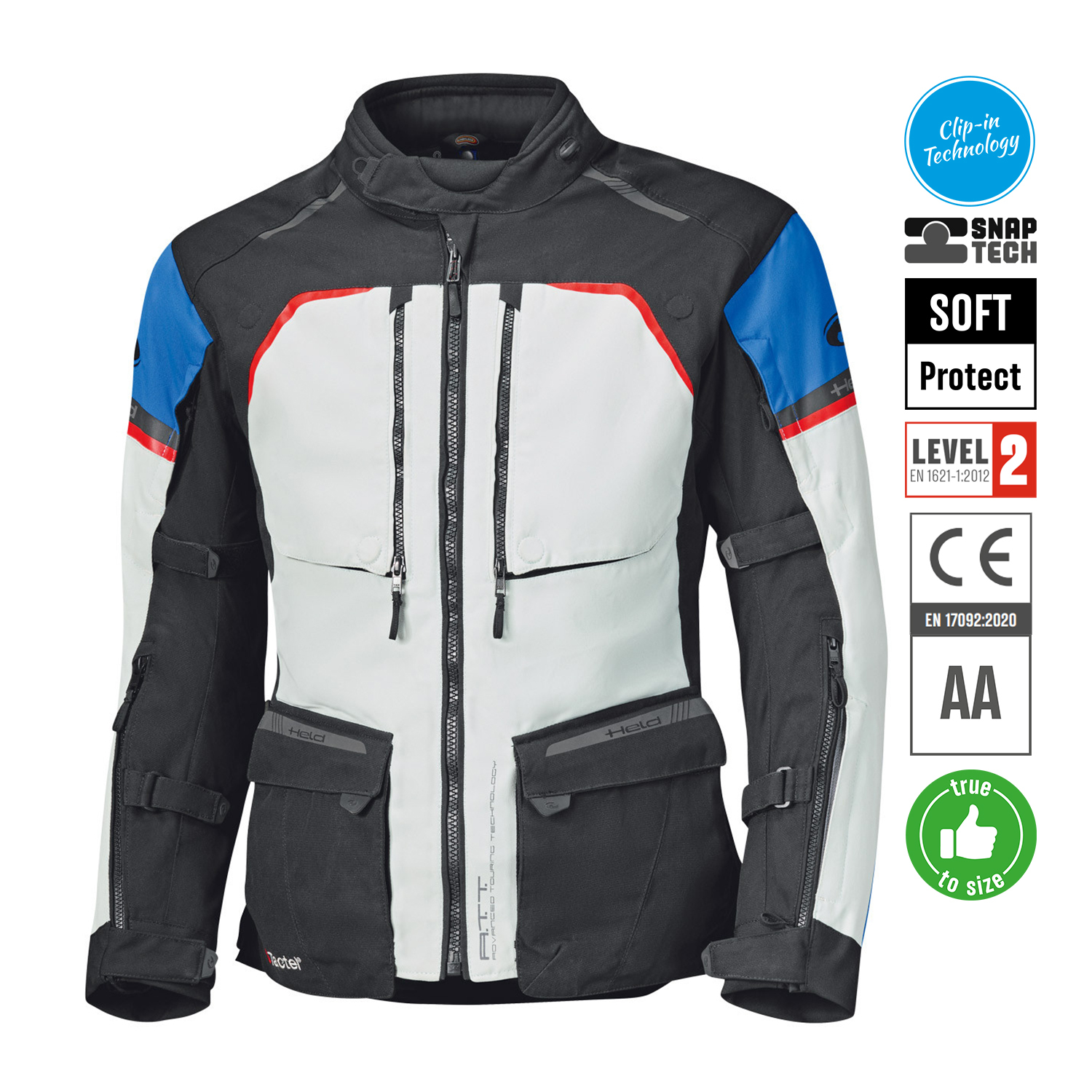 Held Tridale Jacket Grey-Blue - Available in Various Sizes